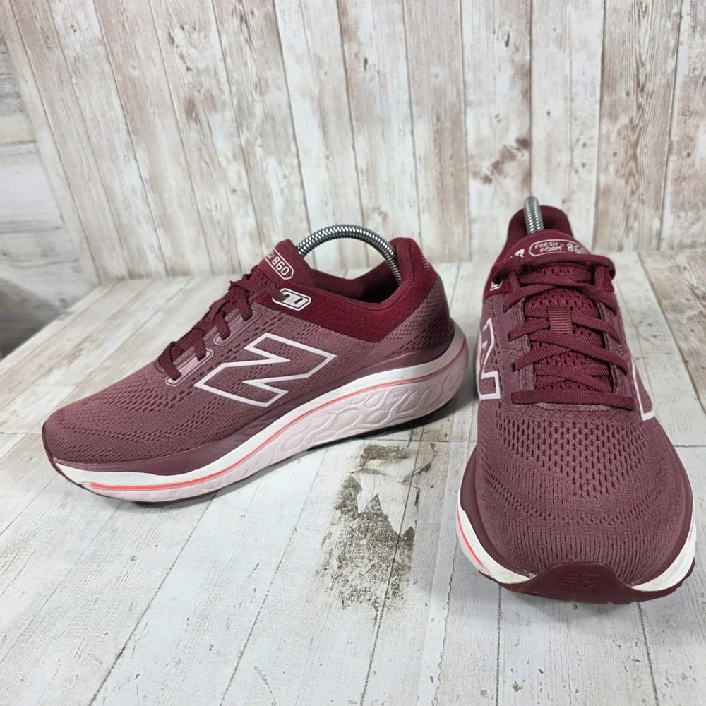 New Balance Fresh Foam X 860v14 Womens 9.5 Burgundy Stability Running W86014F